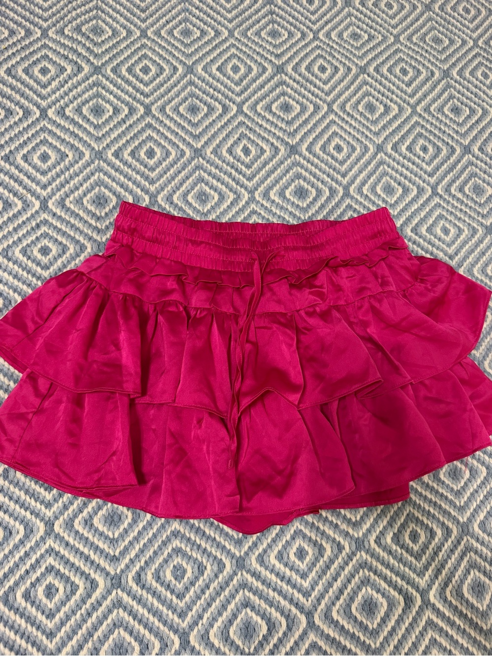 Day + Moon (boutique) Ruffled Hot Pink Skort